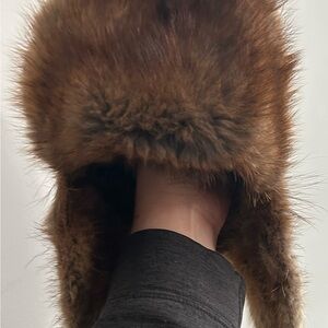 Crowncap Muskrat Fur Trapper Hat